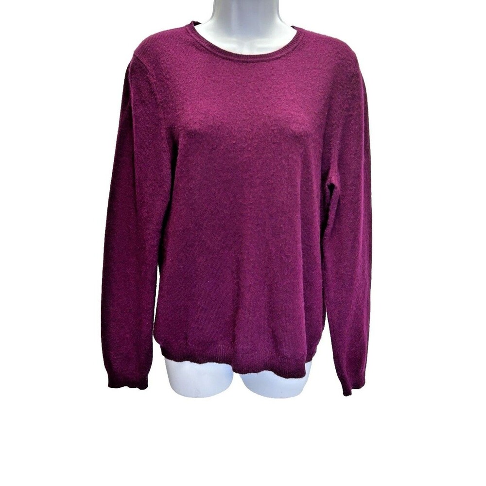 100% Cashmere Charter Club Luxury Purple Lightweight Sweater Women Petite L